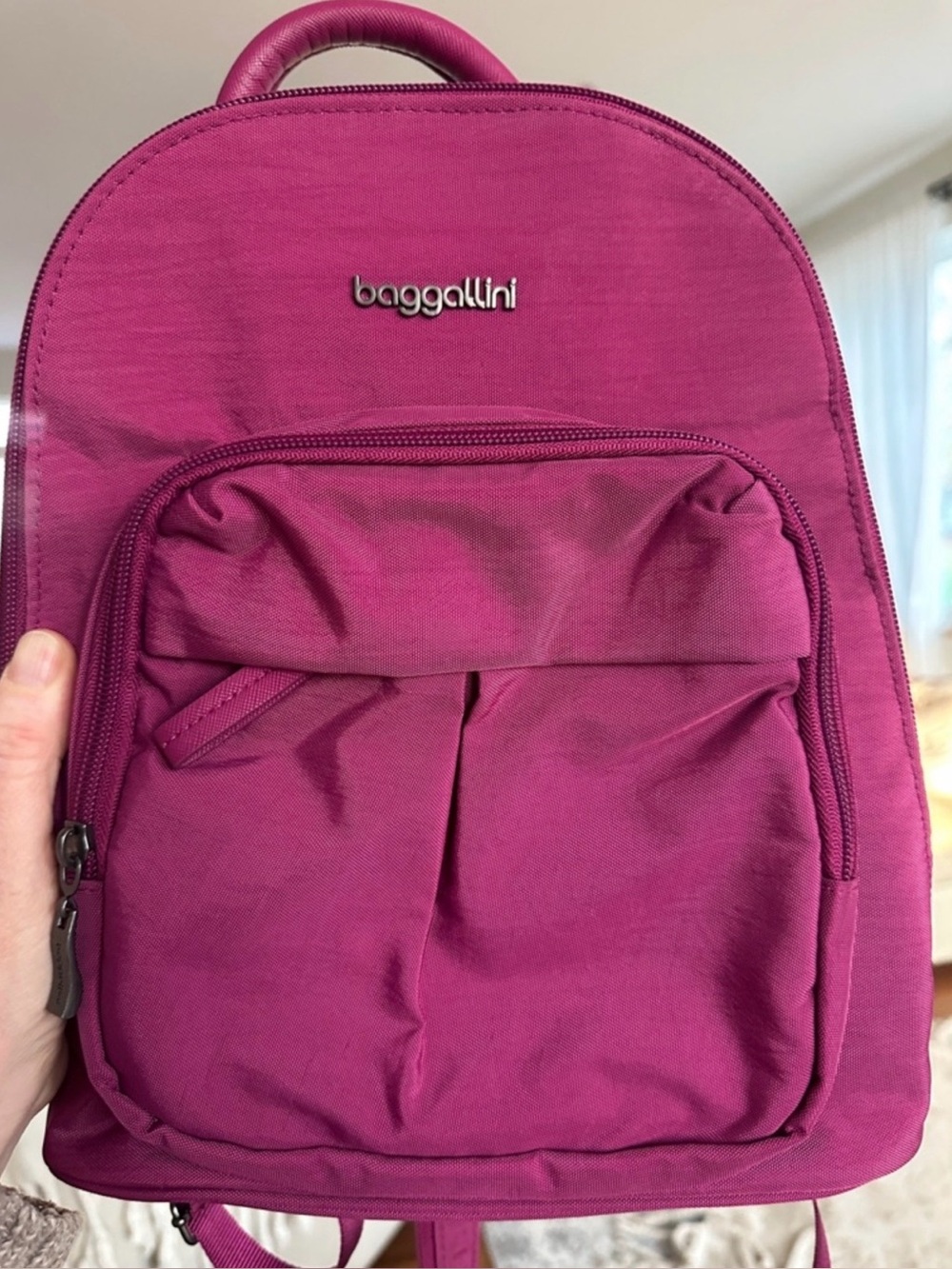 Baggallini Fuchsia Small Daypack Backpack - Picture 7 of 7